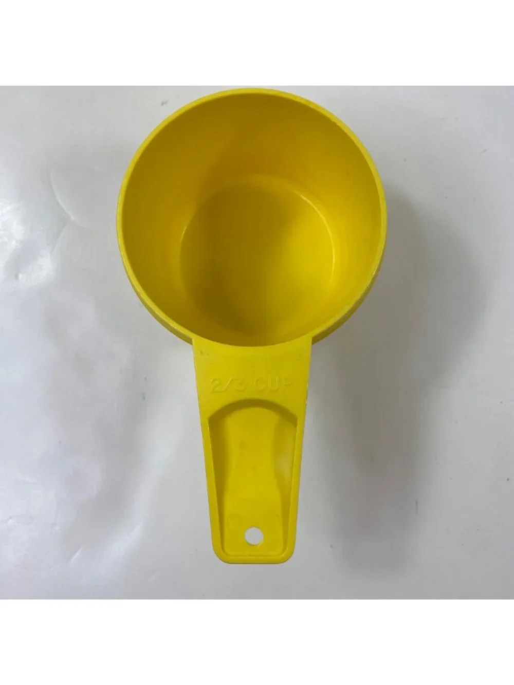 Vintage Tupperware Yellow Measuring Cups 1  3/4 1/2  1/4 Cup Plastic Set Of 4
